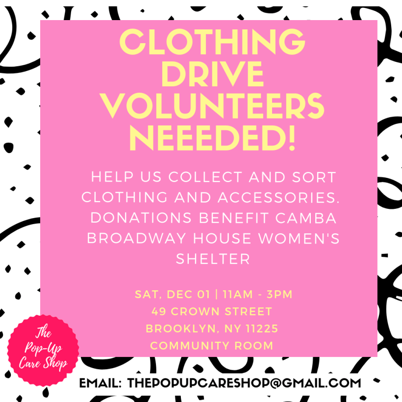 CLOTHING DRIVE VOLUNTEER FLYER REDO